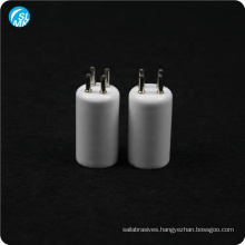 glazed hot pressing 95 alumina ceramic UV lamp cap for sale